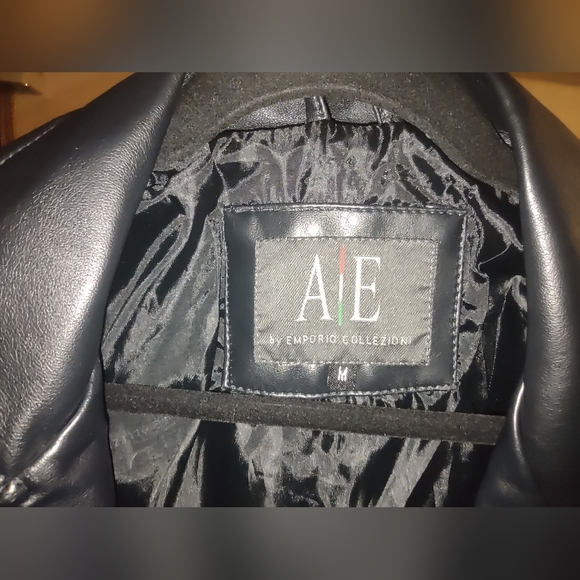A|E Emporio Collozionie Leather button up jacket - Picture 3 of 4